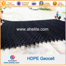 Geocell plástico do HDPE da venda quente de 50-250mm para a parede de retenção